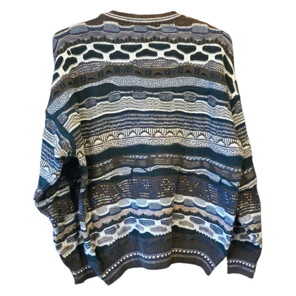 Brandin Men's Blue and Brown Crewneck Sweater - Picture 2 of 3